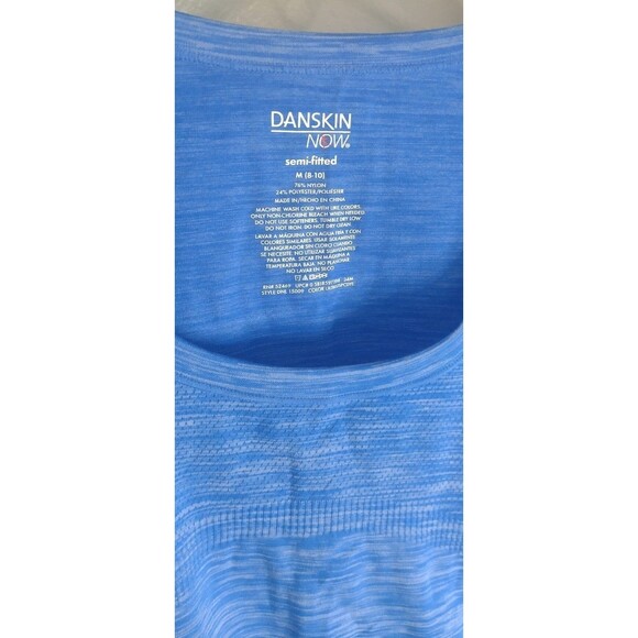 Danskin Now 2 Pcs Bundle Womens Shirt Semi Fitted Blue Short Sleeve Size Medium - Picture 3 of 10